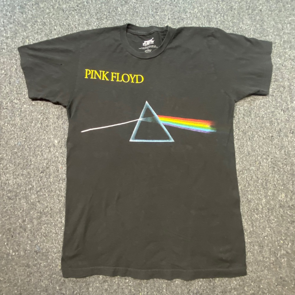 Pink Floyd Dark Side of the Moon TShirt Sz M Mens Black Rock Band Prism Graphic